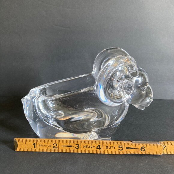 Vannes Le Chatel French Crystal Ram Ashtray Pipe Rest - Picture 7 of 8